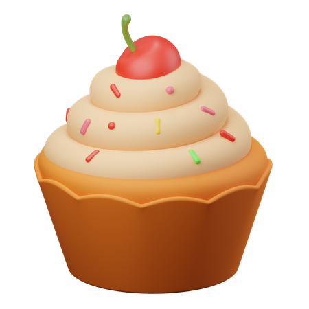 Cupcake 3D Illustration