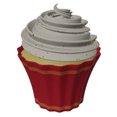 3 D Cupcake Illustration 3D Icon