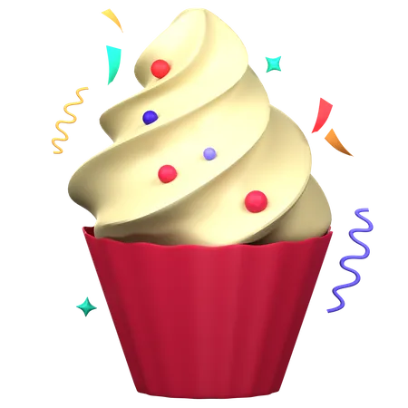 Cupcake 3 D Icon Illustration 3D Icon