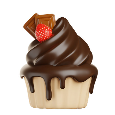 Petit gâteau au chocolat  3D Icon