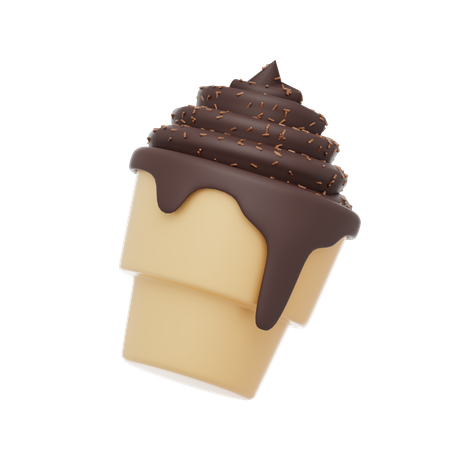 Petit gâteau au chocolat  3D Icon