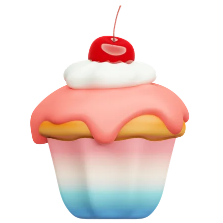 Petit gâteau aux cerises  3D Icon