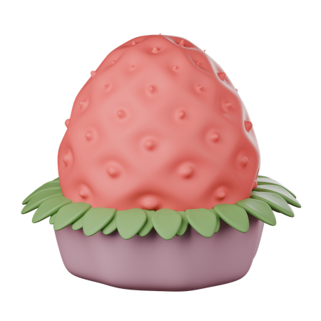 Petit gâteau aux fraises  3D Icon