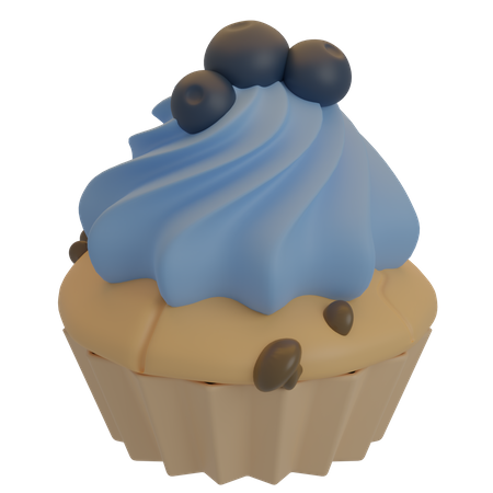 Petit gâteau aux myrtilles  3D Icon