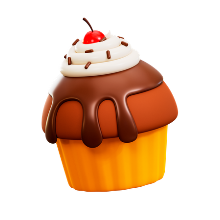 Cupcake Choco 3D Illustration