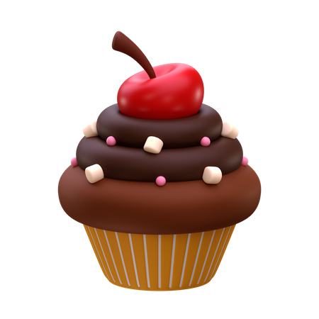 Cupcake Choco  3D Icon