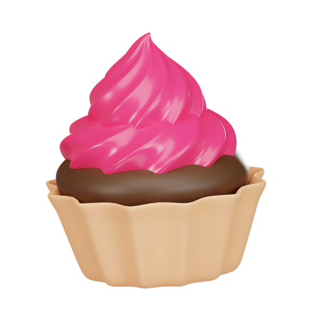 Cupcake de aniversário  3D Icon