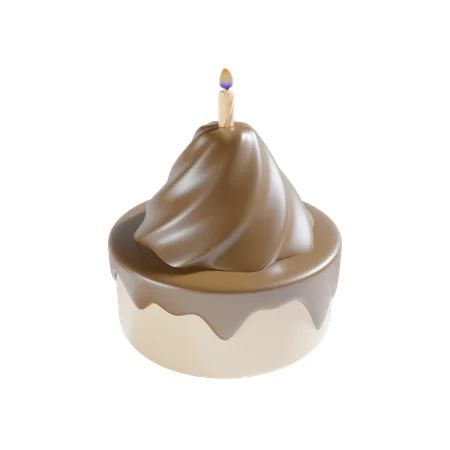 Cupcake de aniversário  3D Icon