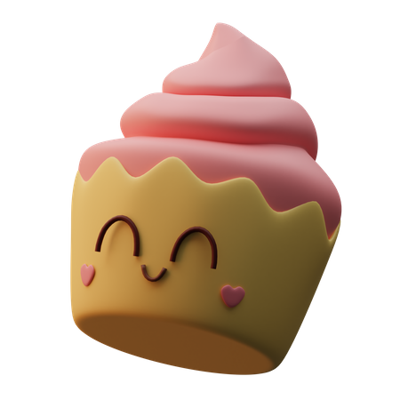 Cupcake Emoji  3D Icon