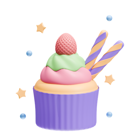 Petit gâteau de fête  3D Icon