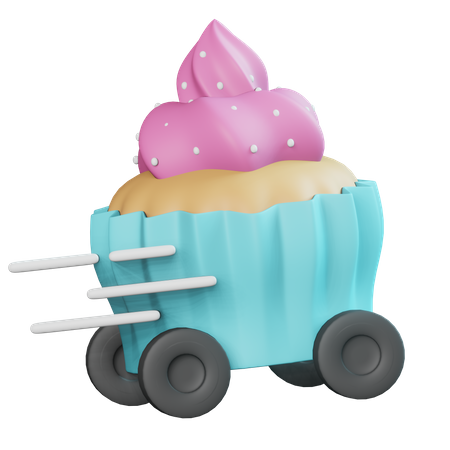 Cupcake-Lieferung  3D Icon