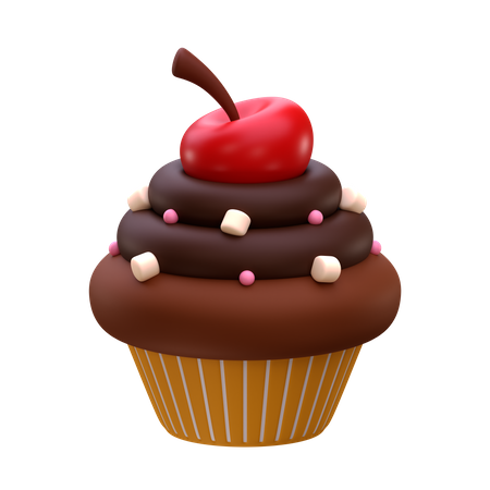 Cupcake-Schoko  3D Icon