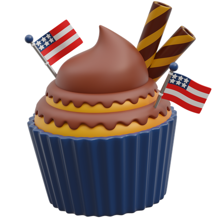 Cupcake Usa  3D Icon