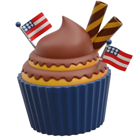 Cupcake Usa  3D Icon