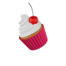 3d cupcake emoji