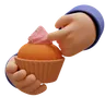 Cupcake With Hand