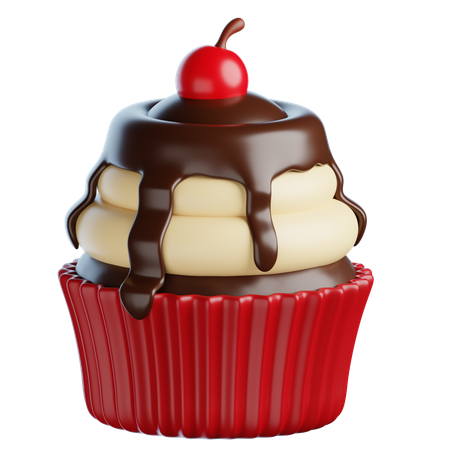 Cupcakes De Chocolate De Baunilha  3D Icon