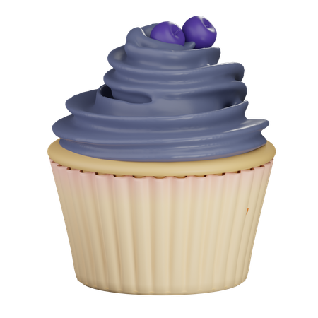 Cupcakes de mirtilo  3D Icon