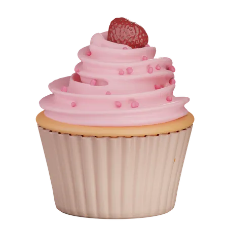 Cupcakes de morango  3D Icon