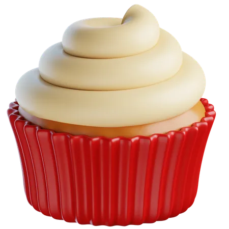 Cupcakes de vainilla  3D Icon