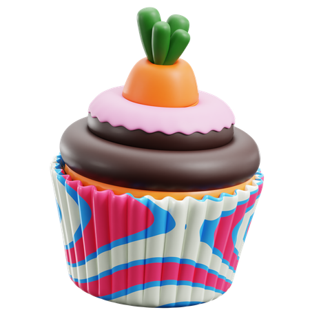 Muffins de zanahoria  3D Icon