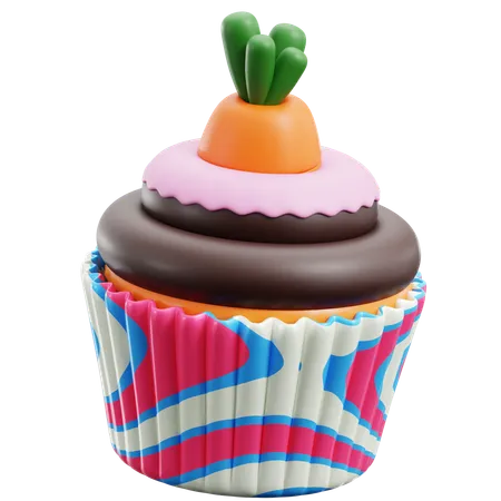 Muffins de zanahoria  3D Icon