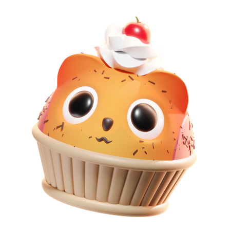 Cupcakes de gato  3D Icon
