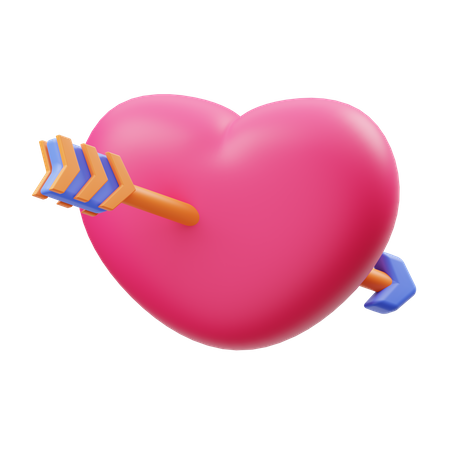 Cupid Arrow  3D Illustration