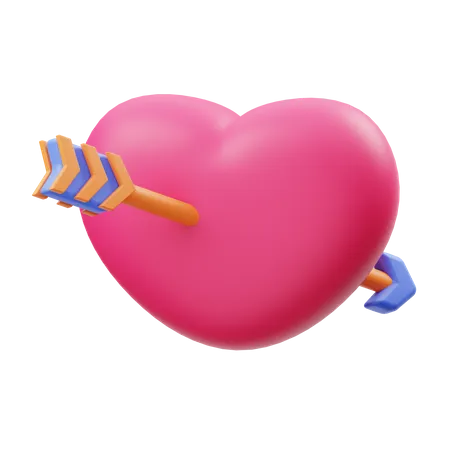 Cupid Arrow  3D Illustration