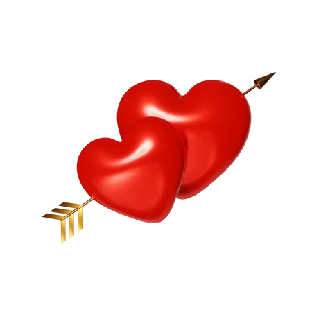 Cupid Arrow  3D Illustration