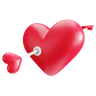 valentines arrow emoji 3d