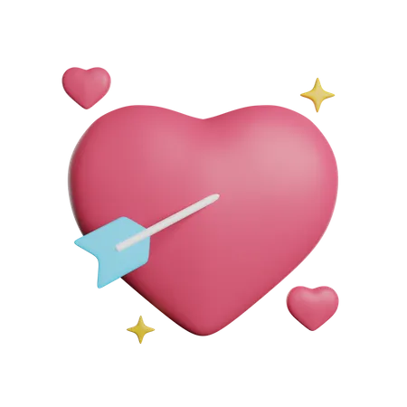 Shooting Love Heart 3D Icon