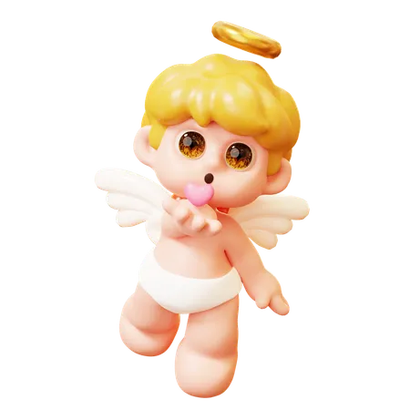 Cupid Blowing Kiss  3D Icon