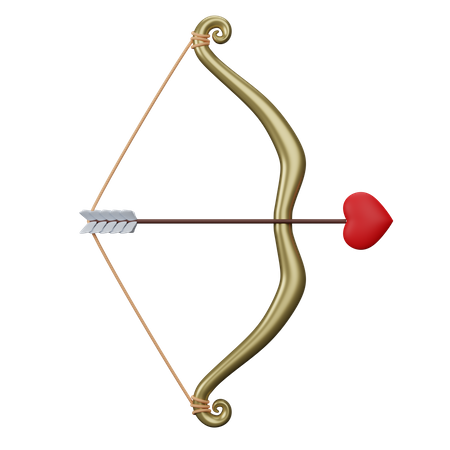 Cupid bow 3D Illustration