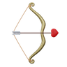 3d cupid bow logo