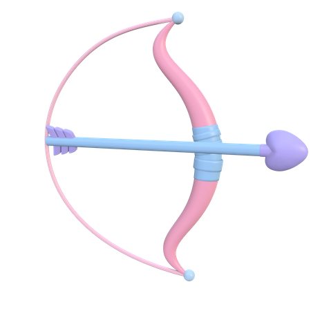 Cupid bow 3D Illustration