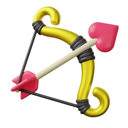 Cupid Bow and Arrow  3D Icon