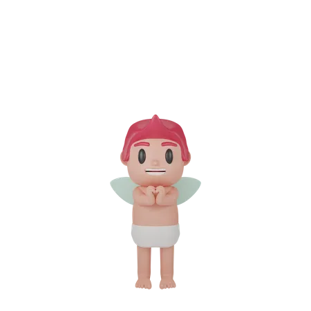 Cupid boy  3D Illustration