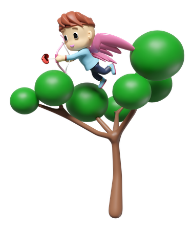 Cupid Flying  3D Icon