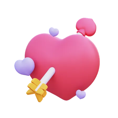 Cupid Heart  3D Icon