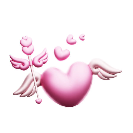 Cupid Heart  3D Icon