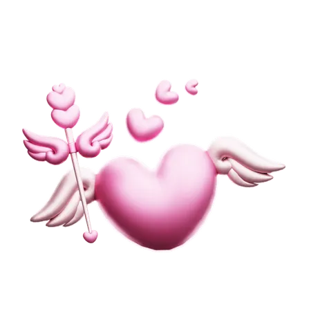 Cupid Heart  3D Icon