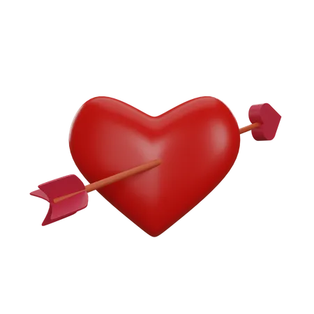 3 D Rendering Of Heart With Valentines Day Concept 3D Icon