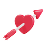 3d cupid heart logo
