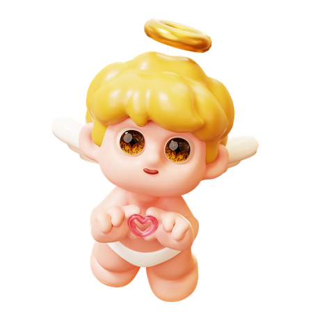 Cupid Heart Shaped Hand  3D Icon