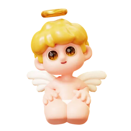 Cupid Sitting  3D Icon