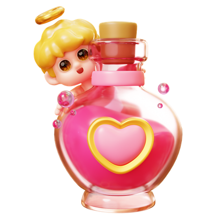 Cupid With Love Potion  3D Icon