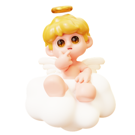 Cupido apontando o queixo  3D Icon