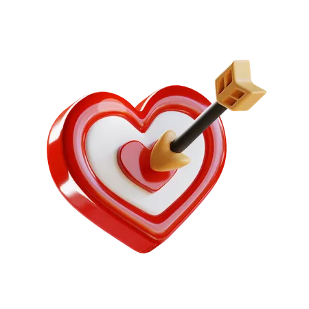 Corazon de cupido  3D Icon