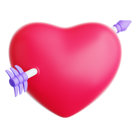 Corazon de cupido  3D Icon